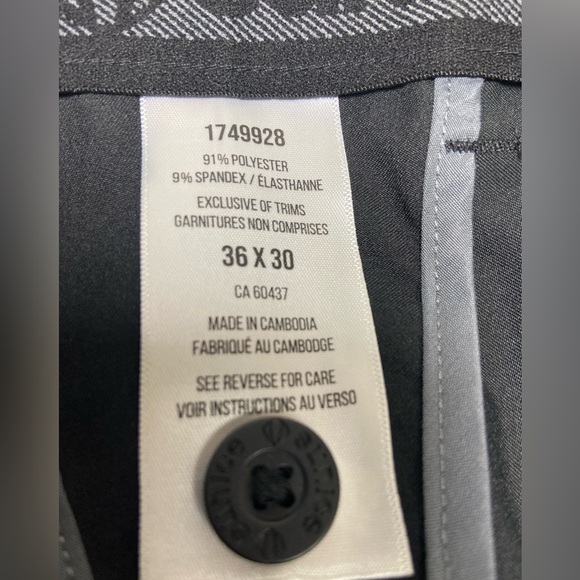 Men's Black Devin Coollite Stretch Pants / Dress Pants 36/30 - Picture 6 of 8